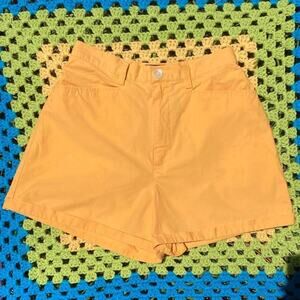 GAP Yellow High Rise 80s/90s Vintage Cuffed Shorts Gap Nautical Beach 6 26 Small
